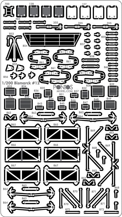 Pontos 22001F2 BISMARCK 1941 Kit de détail de base Ver.2 (1/200) – image 13