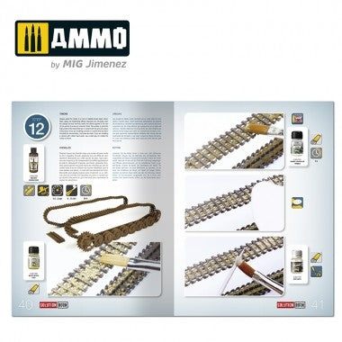 AMMO of Mig Jimenez 6602 SOLUTION BOOK 19 - Comment peindre les véhicules allemands DAK de la Seconde Guerre mondiale (anglais, espagnol, français, allemand) – immagine 5