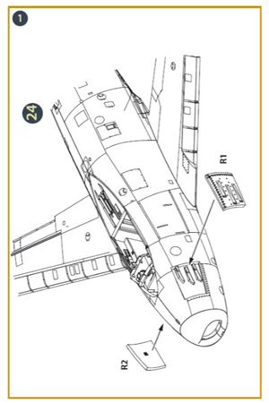 Protège-canon transparent CPA48057 F-86A (ouvert) pour maquettes CP au 1/48 – image 3