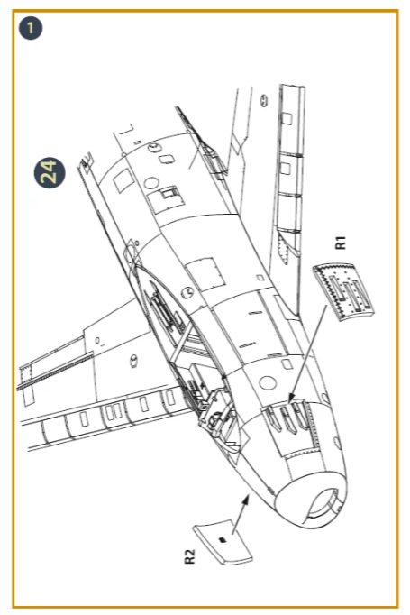 Protège-canon transparent CPA48057 F-86A (ouvert) pour maquettes CP au 1/48 – image 3