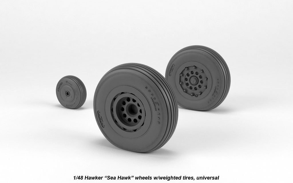 Roues du Hawker Sea Hawk avec pneus lestés, Armory Models AW48415, échelle 1/48 – immagine 3