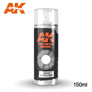 AK Interactive AK1016 Apprêt pour métaux fins en spray 150 ml