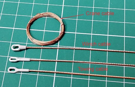 Câble de remorquage Eureka XXL ER-3566 pour Bergepanzer 2 ARV allemand au 1/35 – immagine 3