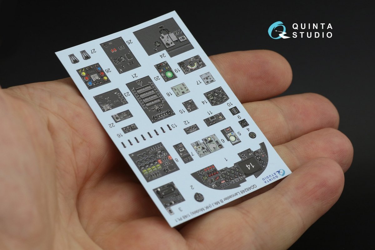 Intérieur imprimé en 3D et coloré sur papier décalcomanie Quinta Studio QD48248 Lancaster B Mk.I (HK Models) 1/48 – immagine 12