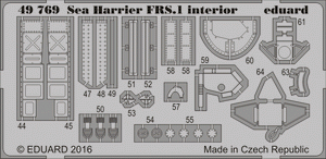 Intérieur du Sea Harrier FRS.1 d&amp;#39;Eduard 49769, maquette cinétique au 1/48 – image 2
