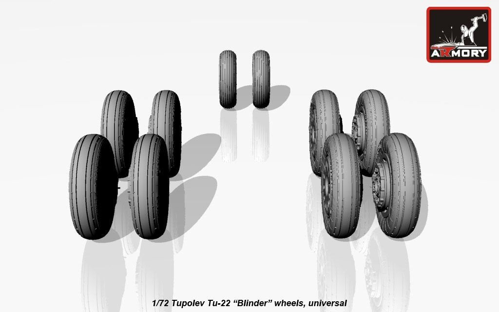 Roues Blinder pour Tupolev Tu-22 (Armory Models AW72043) au 1/72 – immagine 5