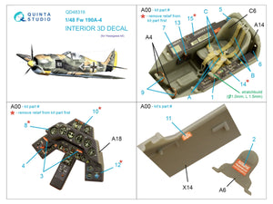 Intérieur imprimé en 3D et coloré sur papier décalcomanie Quinta Studio QD48316 Fw 190A-4 (Hasegawa) 1/48 – image 2