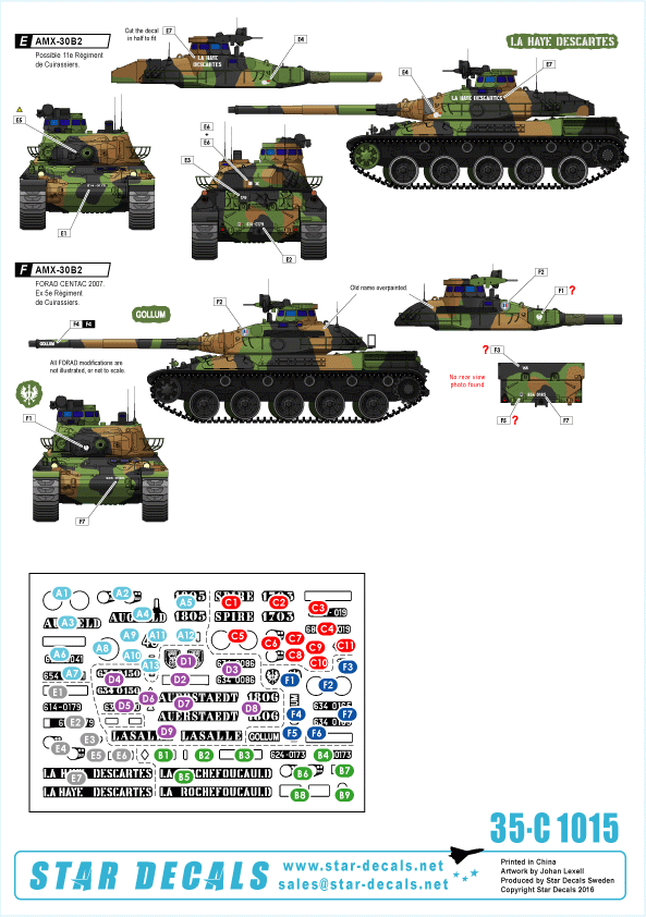 Star Decals 35-C1015 AMX-30 B2 français 1/35 – image 2