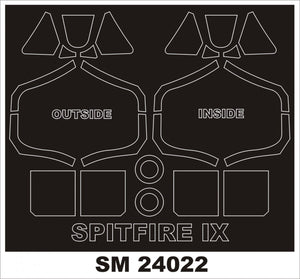 Montex SM24022 SPITFIRE IX pour AIRFIX 1/24