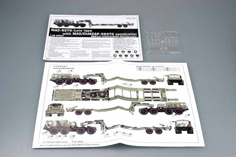 Trumpeter 00212 MAZ-537G Type de production tardive avec semi-remorque MAZ/ChMZAP-5247G (1/35) – Bild 8