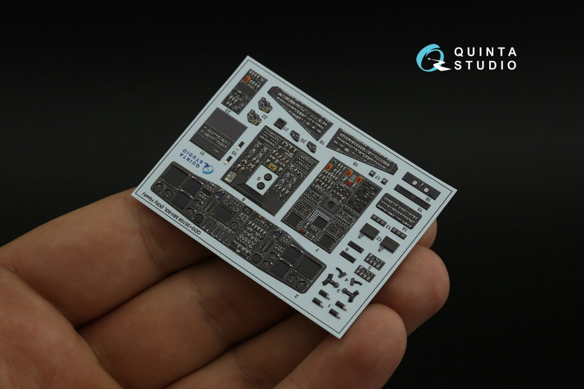 Intérieur du MH-60L Quinta Studio QD+35108 imprimé en 3D et coloré sur papier décalcomanie (Kitty Hawk) (avec pièces en résine imprimées en 3D) 1/35 – immagine 6