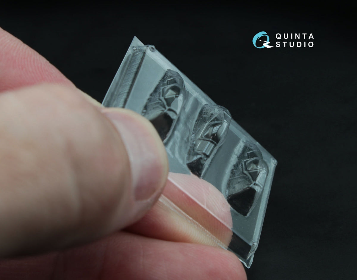 Quinta Studio QC144001 Verrière transparente thermoformée pour Spitfire Mk.IX, 3 pièces (pour kit Eduard) 1/144 – image 3