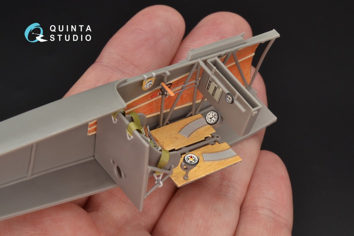 Intérieur imprimé en 3D et coloré sur papier décalcomanie Quinta Studio QD32060 pour Fokker Dr.1 (pour maquette Roden) à l&amp;#39;échelle 1/32 – image 4