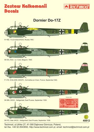 Techmod 48812 - Dornier Do 17Z 1/48 – imagen 2