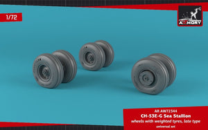 Roues Armory Models AW72344 CH-53 Sea Stallion avec pneus lestés, fin 1/72