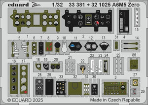 Kit de détails intérieurs Eduard 321025 A6M5 Zero TAMIYA 1/32