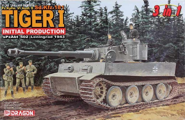 Dragon 6252 Pz.Kpfw. VIAusf. E (Sd.Kfz. 181) Tigre I de type initial (3 en 1) 