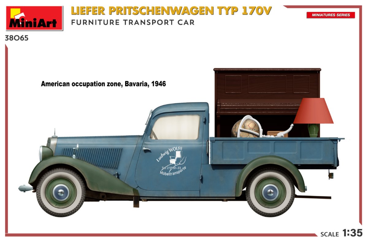 MiniArt 38065 LIEFER PRITSCHENWAGEN TYP 170V. VOITURE DE TRANSPORT DE MEUBLES 1/35 – immagine 10