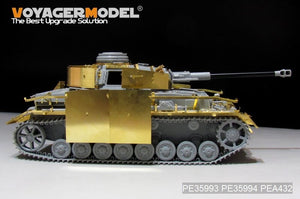 Maquette Voyager PE35994 Garde-boues pour char allemand Pz.Kpfw.IV Ausf.FH de la Seconde Guerre mondiale, modèle Border 35001, échelle 1/35 – imagen 2