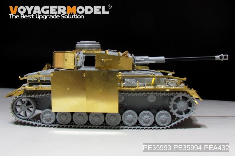 Maquette Voyager PE35994 Garde-boues pour char allemand Pz.Kpfw.IV Ausf.FH de la Seconde Guerre mondiale, modèle Border 35001, échelle 1/35 – imagen 2