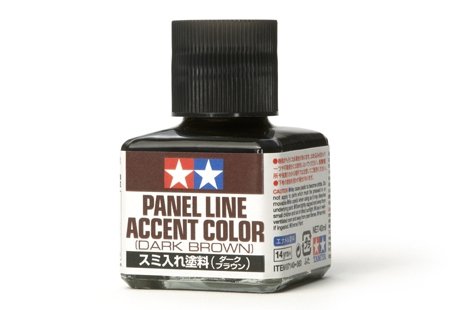Tamiya 87140 Peinture pour lignes de panneaux, brun foncé, 40 ml
