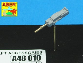 Aber A48 010 Ensemble de 2 canons pour mitrailleuses d&amp;#39;avions allemands MK 108 de 30 mm avec tube de souffle (1/48) – image 4