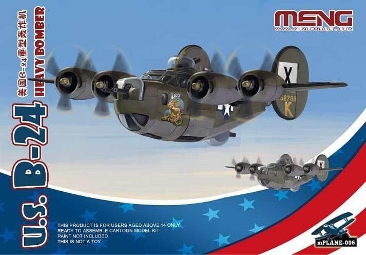 Maquette Meng mPLANE-006 RU.S. B-24 BOMBARDIER LOURD (MAQUETTE DE CAARTOON)