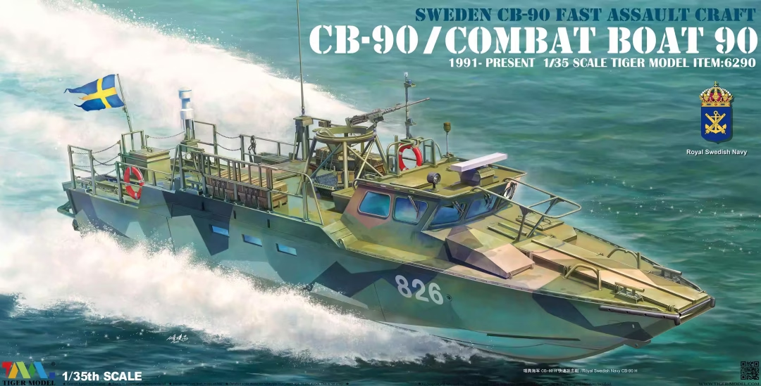 Tiger Model 6290 Suède CB90 Fast Assault Craft 1991-présent 1/35