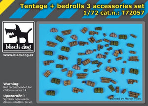 Ensemble d&amp;#39;accessoires Black Dog T72057 : tente, sacs de couchage et 3 matelas, échelle 1/72  – image 3