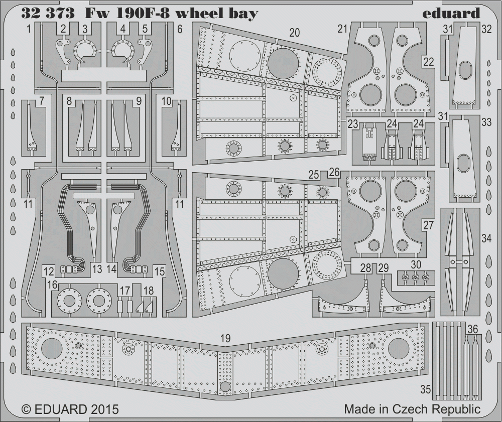 Eduard 32373 Fw 190F-8 baie de train d'atterrissage 1/32 REVELL