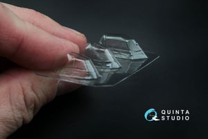 Quinta Studio QC48009 I-16 vacuformed clear canopy, 3 pcs (for all kits) 1/48 – zdjęcie 3