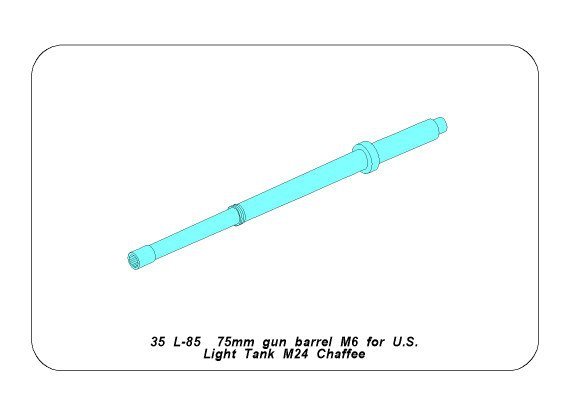 Canon Aber 35L-085 de 75 mm pour char léger américain M24 Chaffee (1/35) – immagine 9
