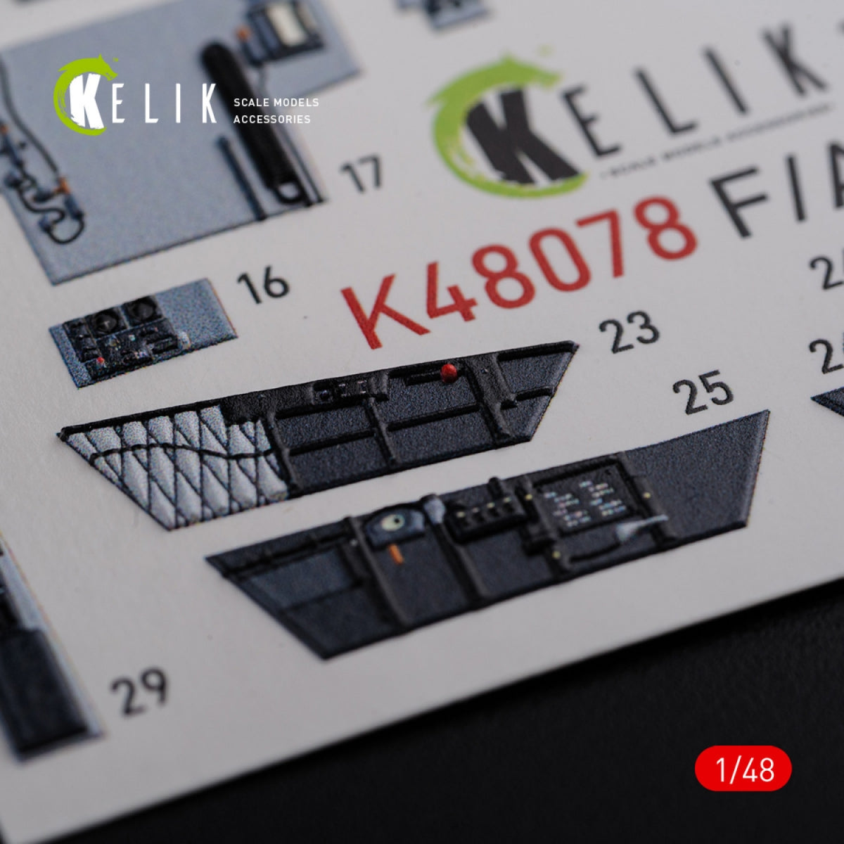 Décalcomanies 3D pour l&amp;#39;intérieur du F/A-18F Super Hornet (KELIK K48078) pour la maquette MENG au 1/48  – image 5