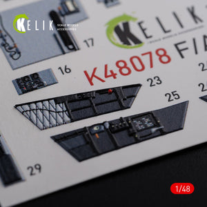 Décalcomanies 3D pour l&amp;#39;intérieur du F/A-18F Super Hornet (KELIK K48078) pour la maquette MENG au 1/48  – image 5