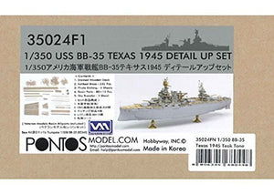 Pontos 35024FN USS BB-35 Texas 1945 Kit de détails (Pont couleur teck) 1/350