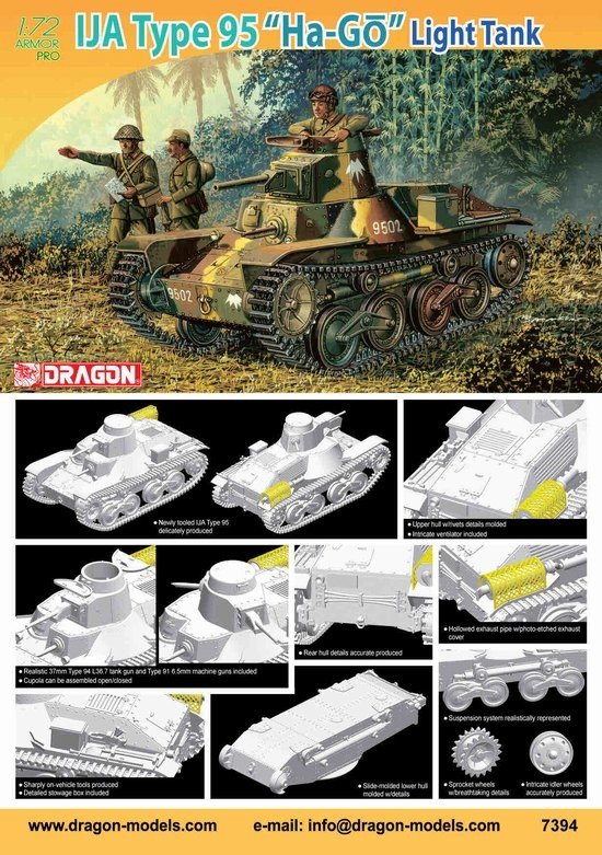 Dragon 7394 IJA Type 95 Ha-G 333, Char léger (1/72) – image 4