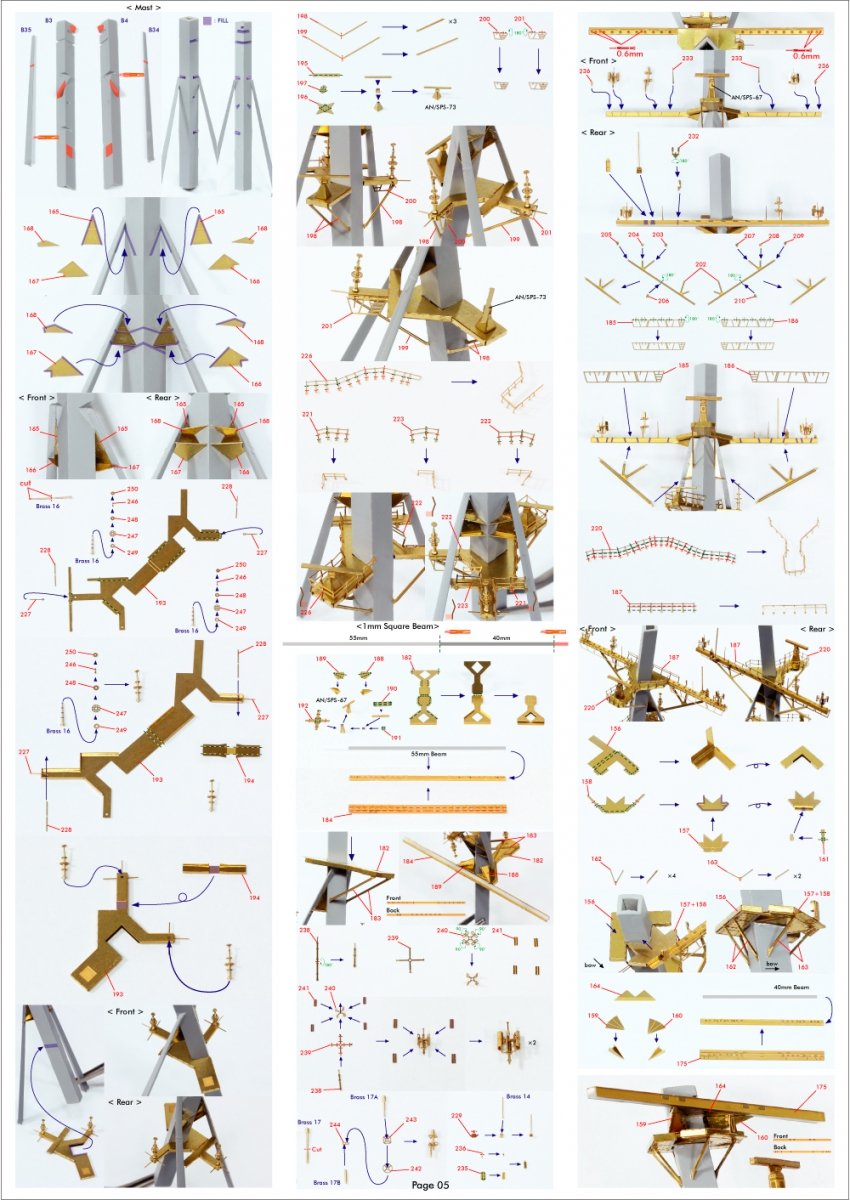 Pontos 35028F1 USS DDG-92 Momsen Flight IIa Kit de détails au 1/350 – image 11