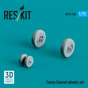 RESKIT RS72-0536 Jeu de roues Fairey Gannet (Imprimé en 3D) 1/72 – immagine 3
