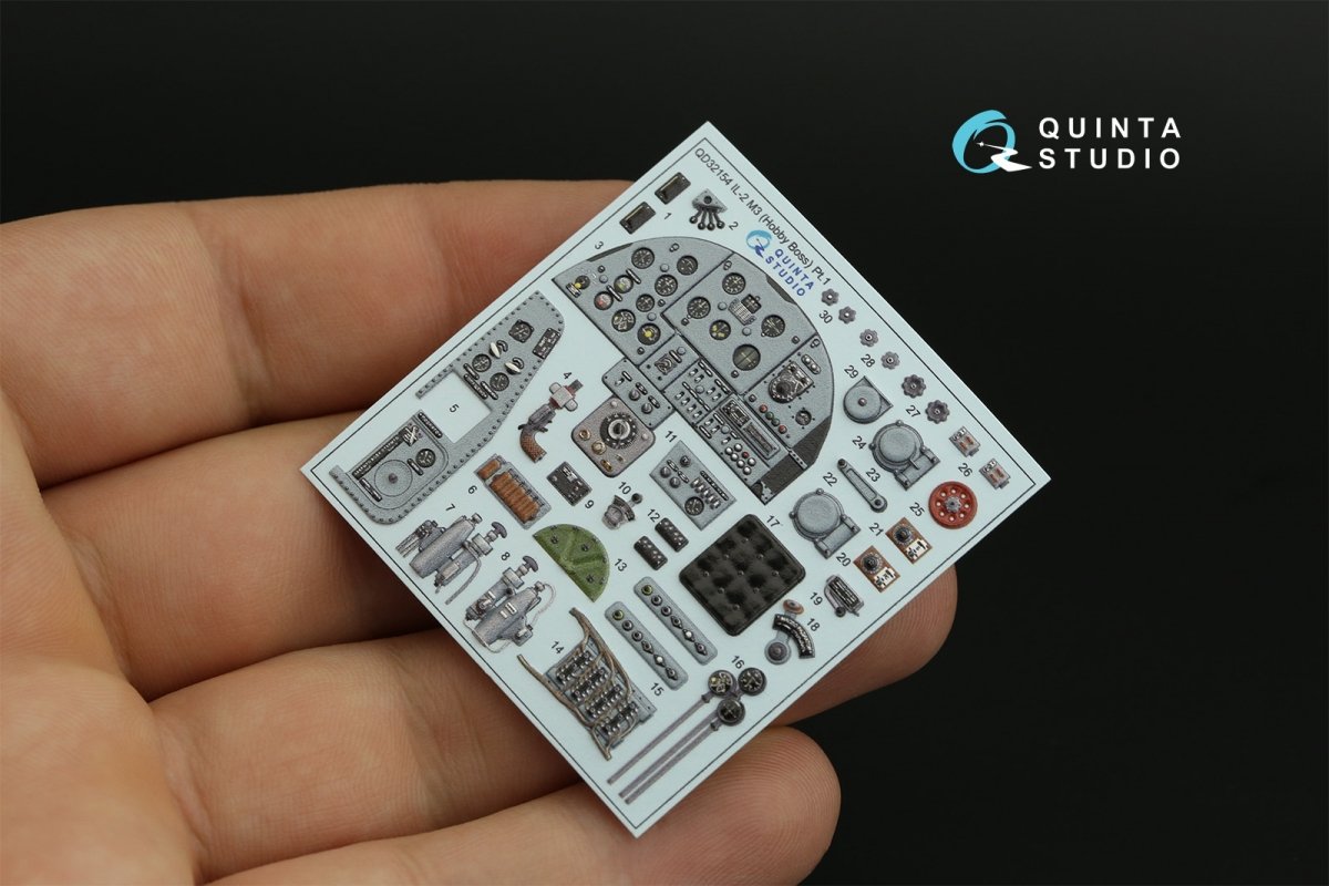 Quinta Studio QD32154 IL-2M3 3D-Printed &amp;amp; coloured Interior on decal paper (Hobby Boss) 1/32 – zdjęcie 6