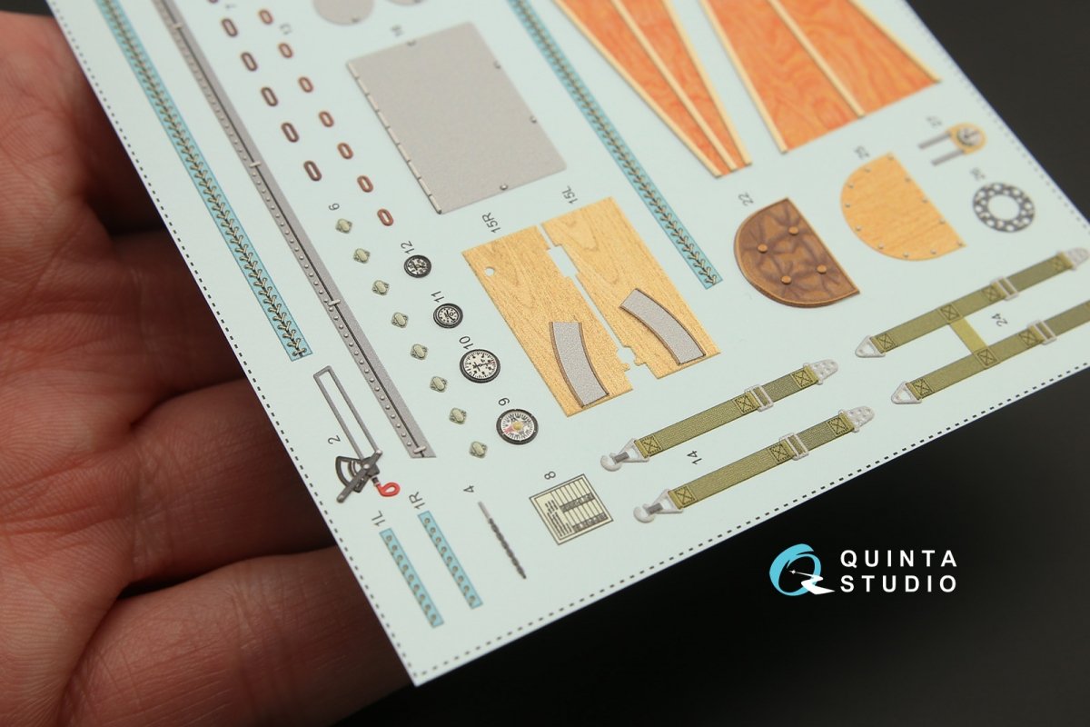 Intérieur imprimé en 3D et coloré sur papier décalcomanie Quinta Studio QD32060 pour Fokker Dr.1 (pour maquette Roden) à l&amp;#39;échelle 1/32 – image 3
