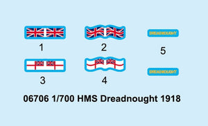 Trumpeter 06706 HMS DeadNought 1918 1/700 – Bild 3