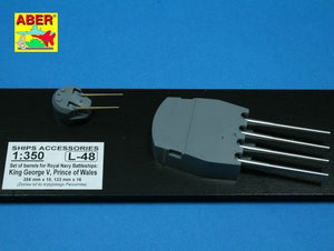 Aber 350L-48 Jeu de canons 356 mm x 10 ; 133 mm x 16 pour le roi George V, prince de Galles (1/350)  – image 4