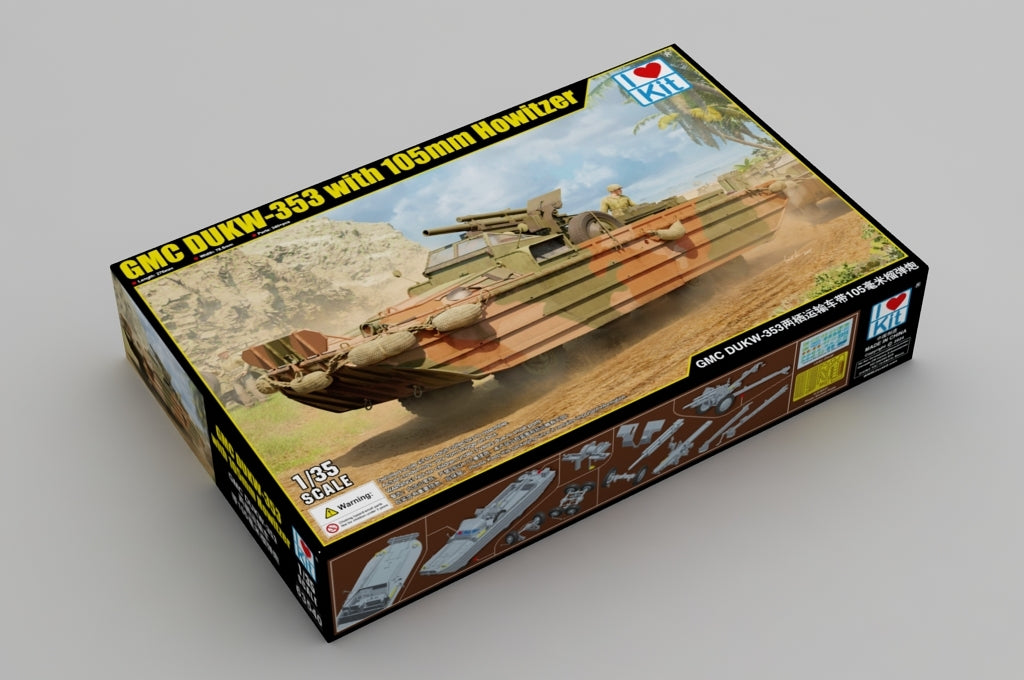 J'adore le kit 63540 GMC DUKW-353 avec obusier de 105 mm au 1/35