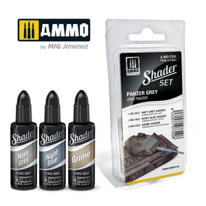 Ammo of Mig 7320 SHADER Set Panzer Gray 3x10ml