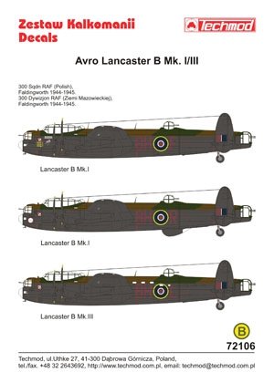 Techmod 72106 - Avro Lancaster BI (1/72) – immagine 2