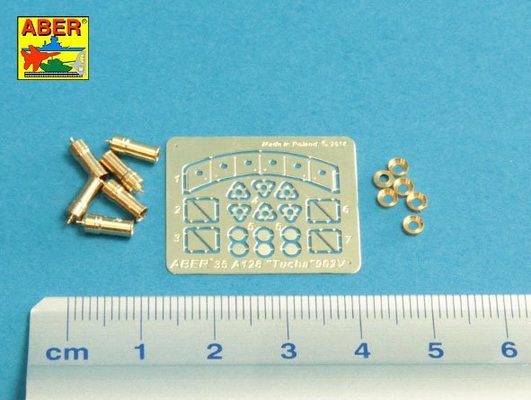 Système de décharges fumigènes soviétiques Aber 35A128 pour BMP-1 902V « Tucha » avec rack (1/35)