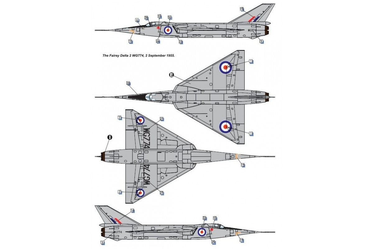 Dora Wings 72009 Fairey Delta 2, avion de recherche supersonique britannique, échelle 1/72  – immagine 6