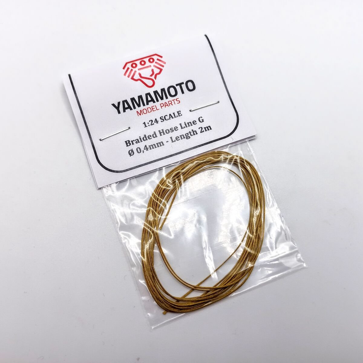 Tuyau tressé Yamamoto Model Parts YMPTUN76 Or 0,4 mm 2 m 1/24