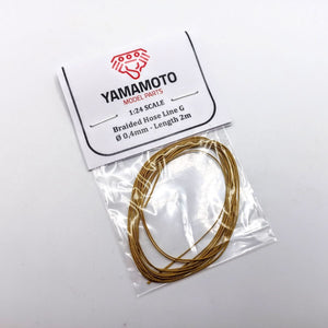 Tuyau tressé Yamamoto Model Parts YMPTUN76 Or 0,4 mm 2 m 1/24