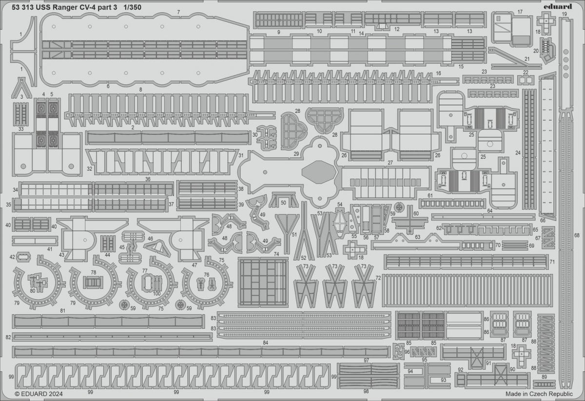 Eduard BIG5374 USS Ranger CV-4 TRUMPETER 1/350 – immagine 4